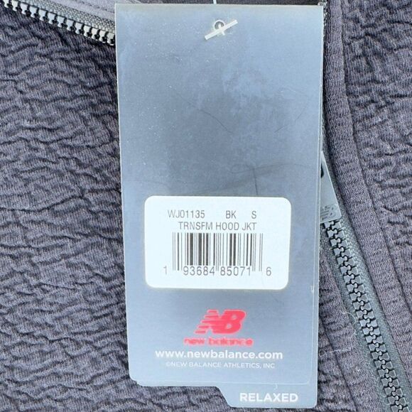 New Balance Transform Relaxed Fit Hooded Zip Jacket Black Women's Small (S) - Picture 4 of 5